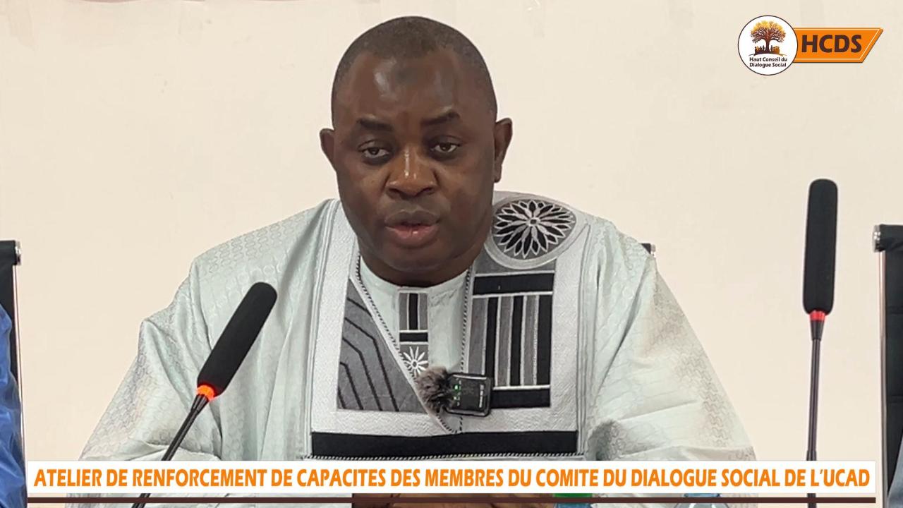 Atelier de renforcement de capacités en dialogue social et en négociation collective à l’Université Cheikh Anta Diop de Dakar.