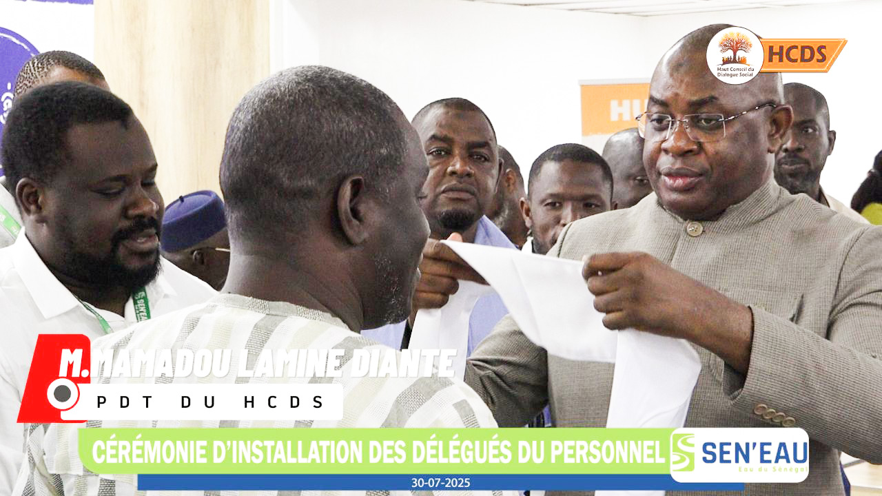 Installation du nouveau collège des délégués du personnel de la SEN’EAU