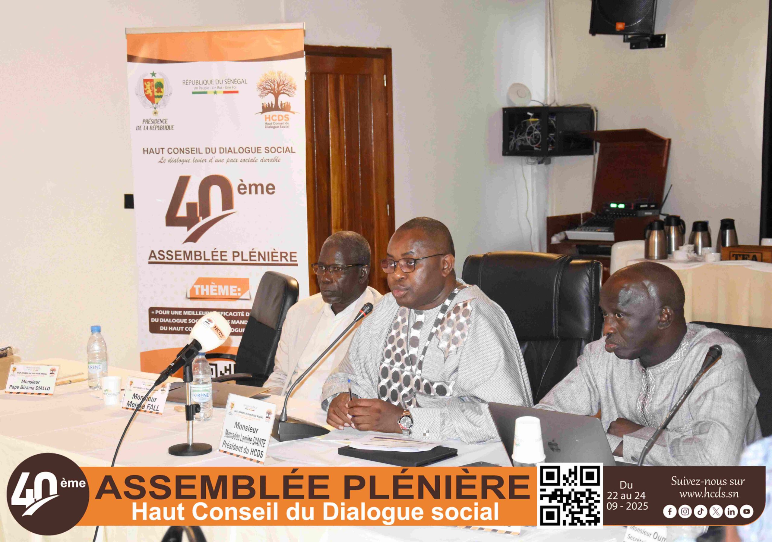 40ème Assemblée plénière du Haut Conseil du Dialogue Social (HCDS)