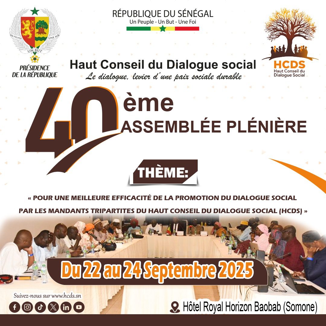 40ème Assemblée Plénière du HCDS