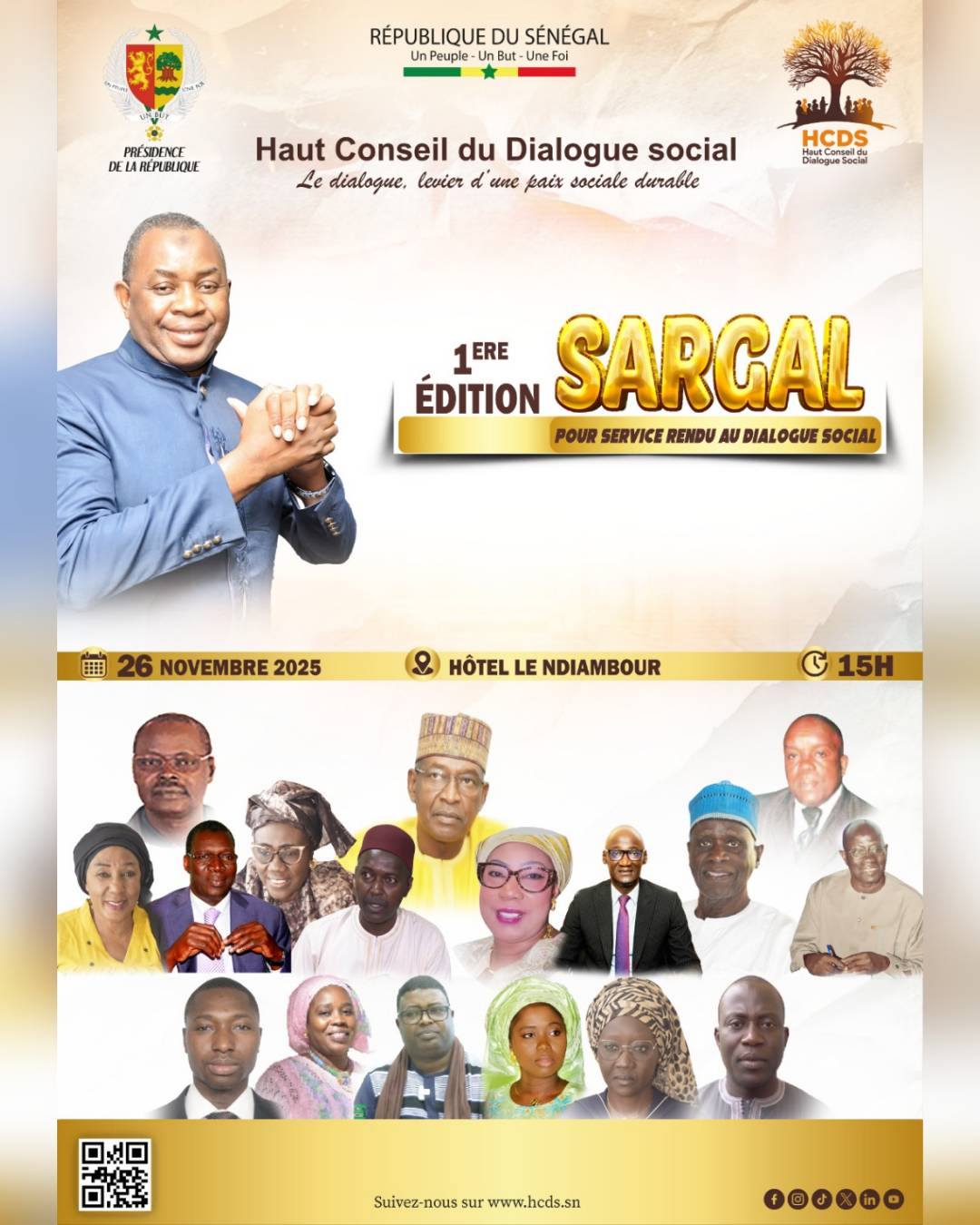 Cérémonie de SARGAL, en vue de rendre hommage à ses anciens membres