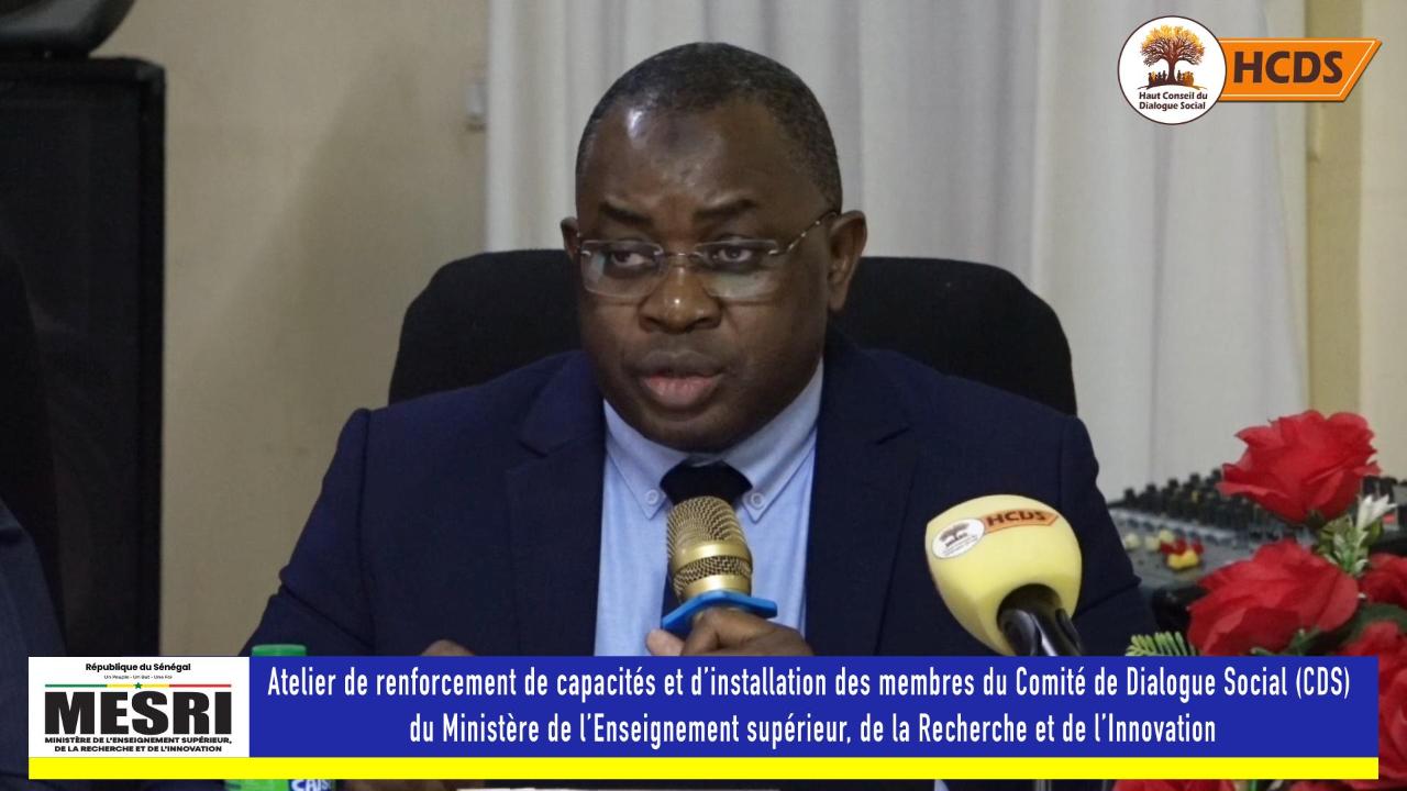 Atelier de renforcement de capacités et d’installation des membres du Comité de Dialogue Social (CDS) du Ministère de l’Enseignement supérieur, de la Recherche et de l’Innovation (MESRI)