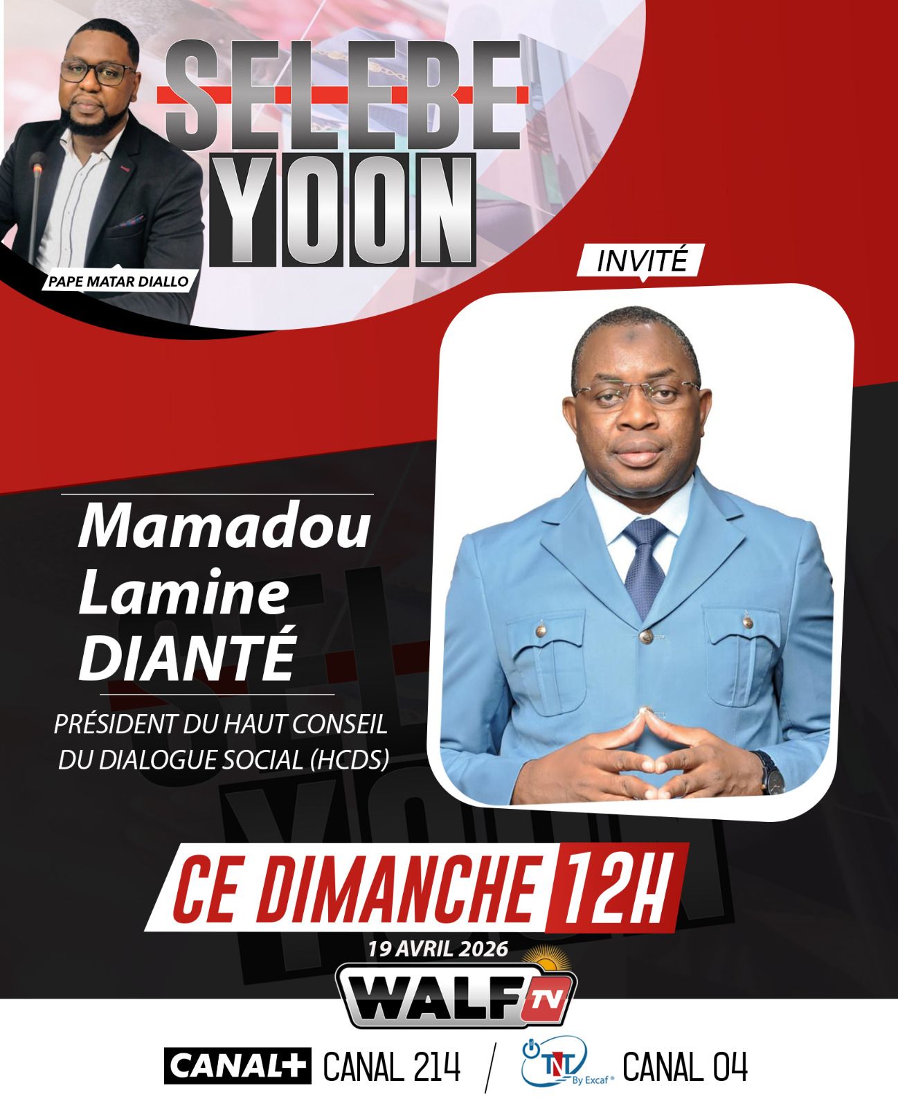 Emission SELEBE YOON du 19 avril 2026 sur Walf TV