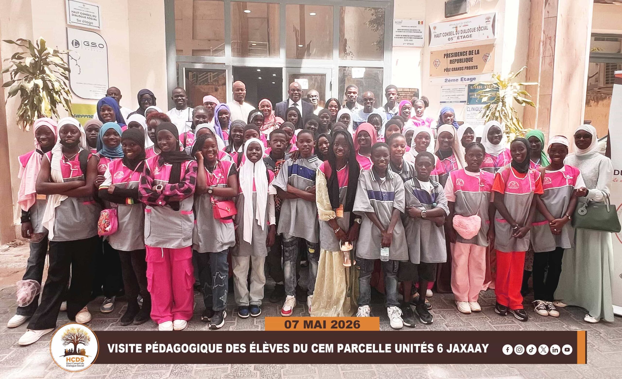 Visite pédagogique des élèves du CEM Parcelles Unités 6 de Jaxaay