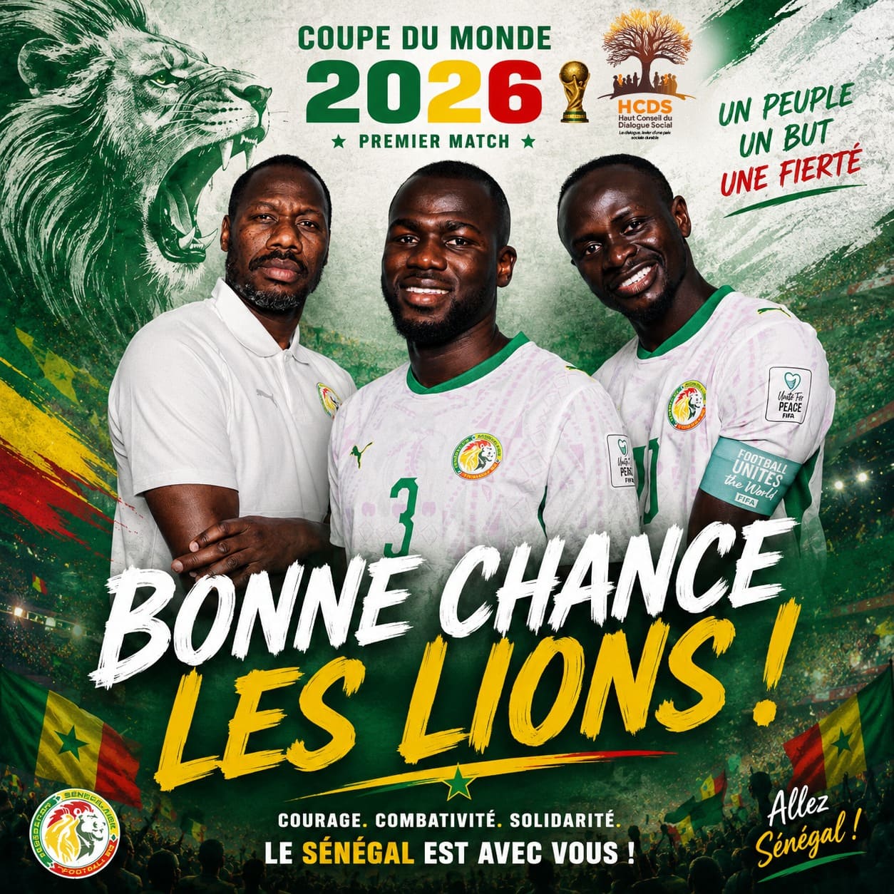 BONNE CHANCE AUX LIONS DE LA TERANGA !