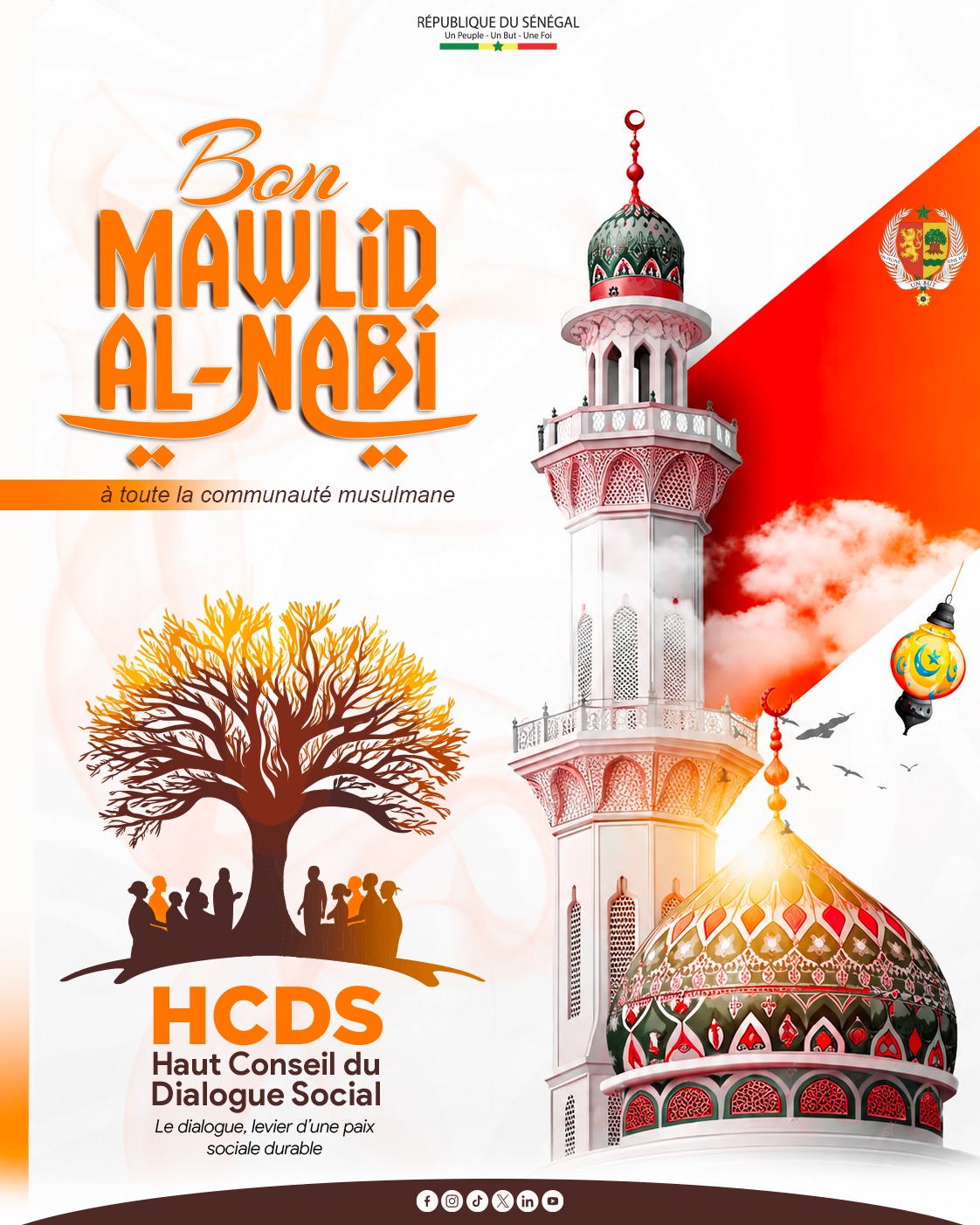 Bonne fête de Mawlid à toute la communauté musulmane du Sénégal et du monde